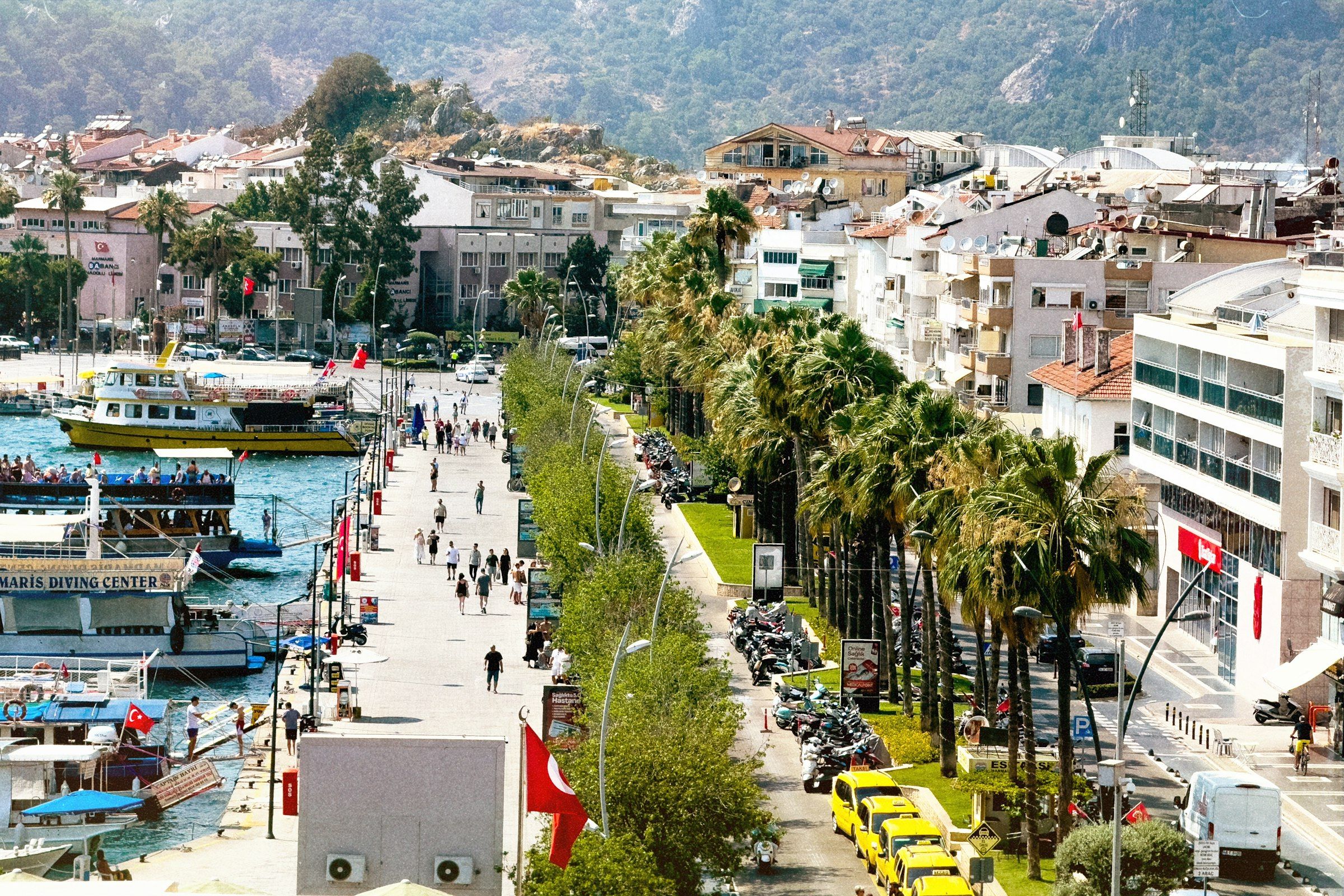 A marina with boats in Marmaris